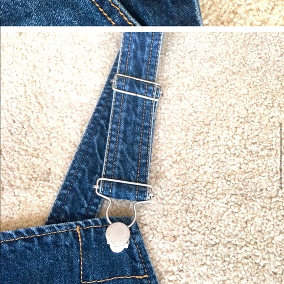 Free People Torn Up Denim Jumper Skirtall size 6 - Picture 8 of 9